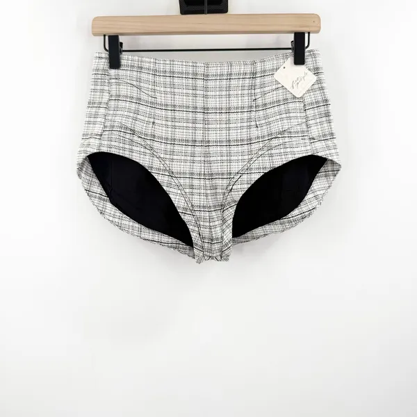 Free People Micro Shorts Women's Size 2 NWT Keep It Brief Tweed Menswear Plaid - Image 7