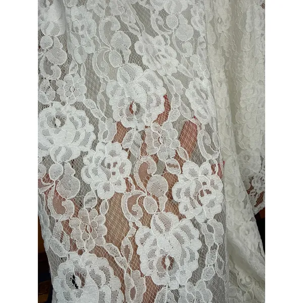NWT Lulus Eternally Yours White Lace Tie-Strap Mermaid Maxi Dress Bridal Bride S - Image 10