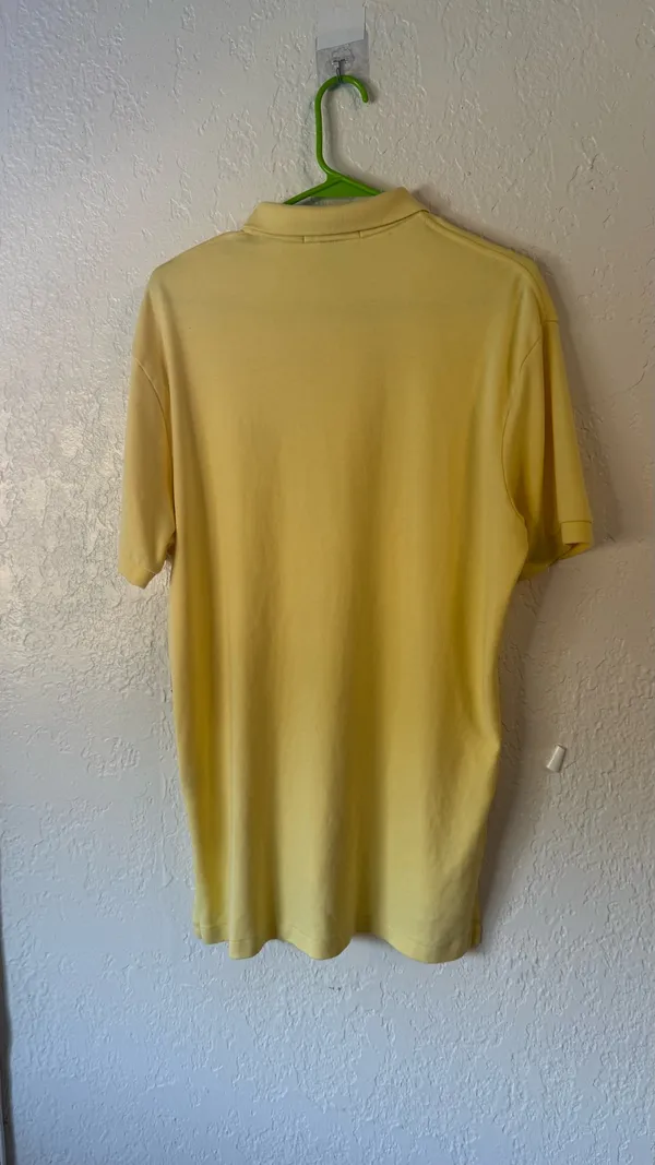Vintage 90s Polo Ralph Lauren Yellow Polo Shirt - Men's M - Classic Fit - Image 6