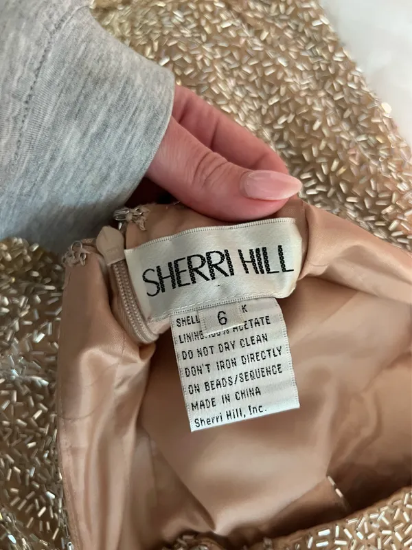 Sherri Hill Fully Beaded Gown Fitted Evening Gown - Image 4