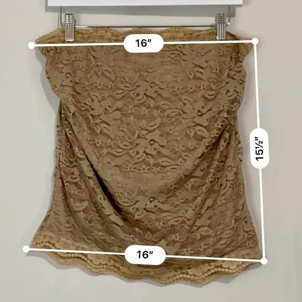 Couture Women’s Strapless Lace Tube Top Tan Size Large NWOT - Image 7