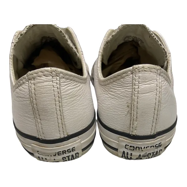 Converse Unisex Shoes 109058 Sz 7 Chuck Taylor All Star White Leather Low Top‎ - Image 5