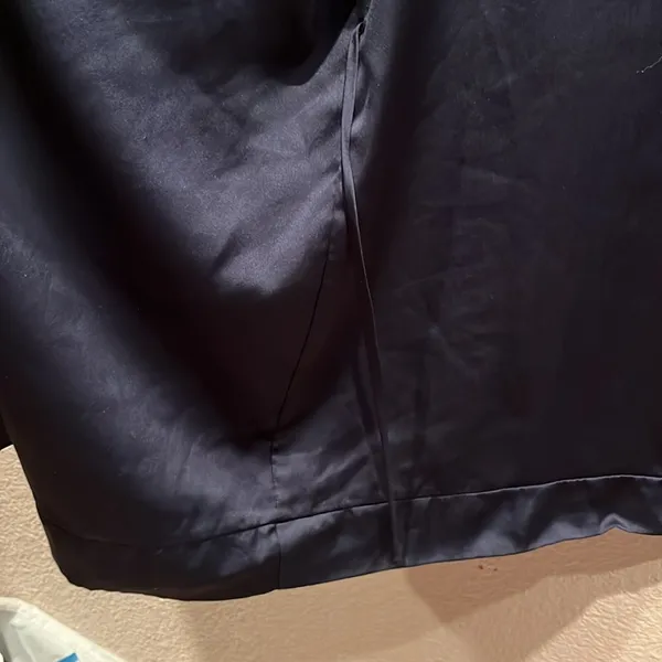 Victoria’s Secret Satin-Like Navy Blue Pink Trim Jacket Style Robe Size Medium - Image 8