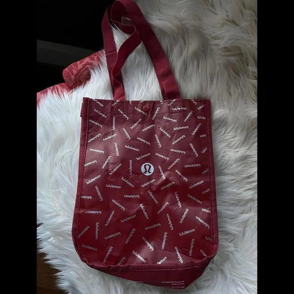 Lululemon Reusable Tote Bag - Burgundy - Image 2