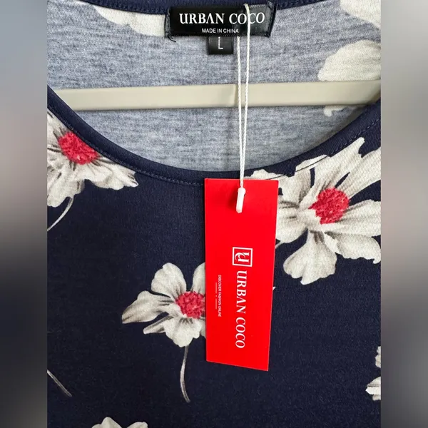Urban Coco Short Sleeve Midi Dress NWT - Image 3
