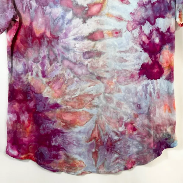 Old Navy Small Top Handmade Tie Dye Luxe T-Shirt‎ Pink Blue Festival Boho 1119 - Image 10