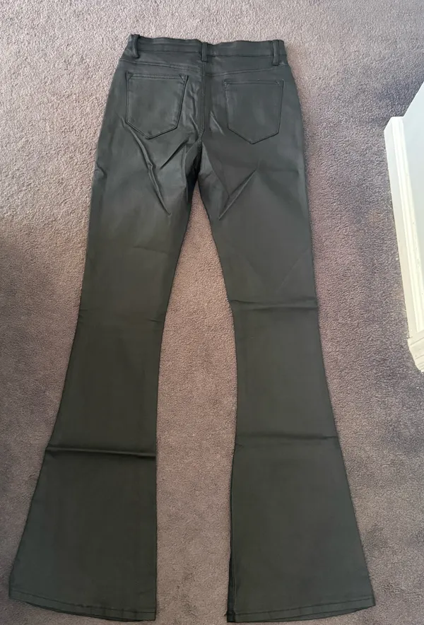 Edikted Leather Flare Pants - Image 2