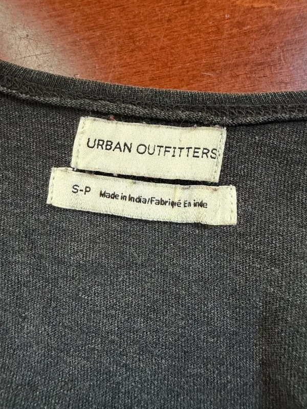 URBAN OUTFITTERS Black Washed Denim Lace Up Corset Tank Top Size Small - Image 6