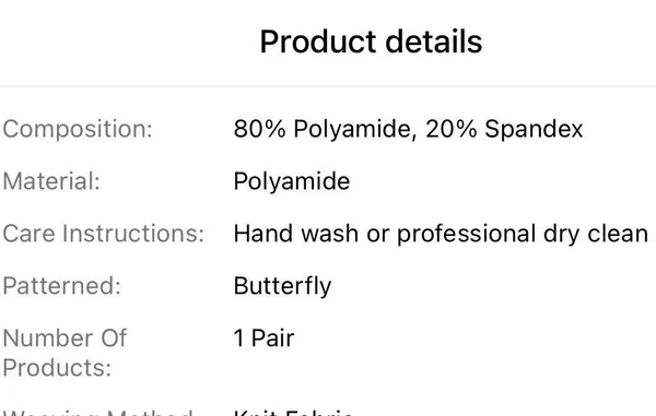 Butterfly Pattern Black Fishnet Tights, Hollow Out See-through Slim Fit Footed Pantyhose, Women's Stockings & Hosiery One Size 80% Polyamide 20% Spandex - Image 9