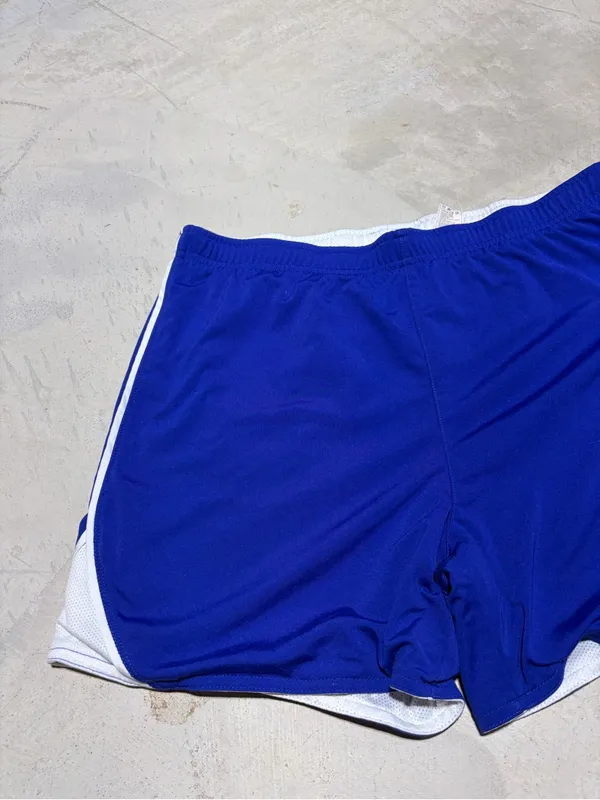 Nike y2k Women's Blue Athletic Shorts medium - Image 4