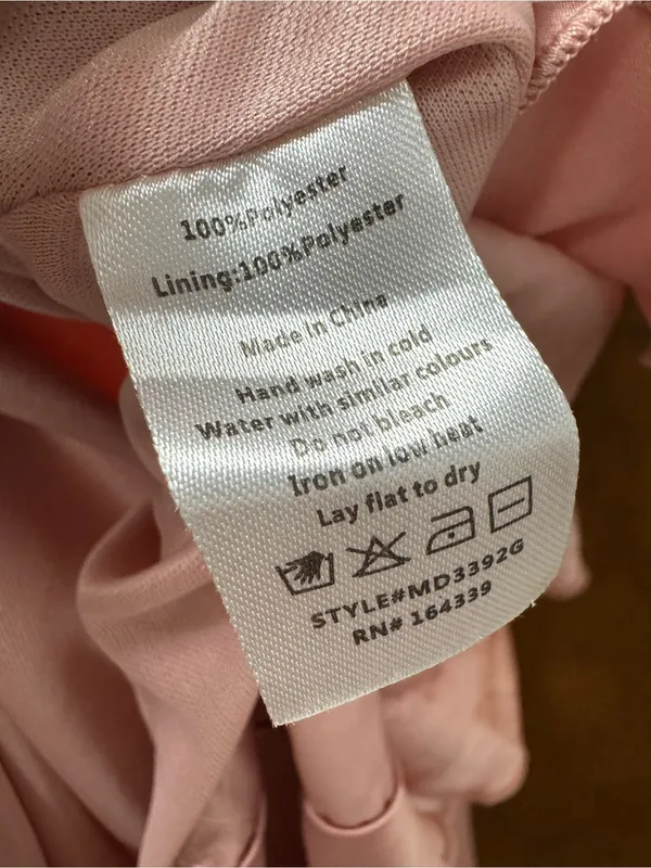 Petal + Pup Ciao Ruffles Maxi Satin Dress Sleeveless Long Pink Large NEW - Image 11
