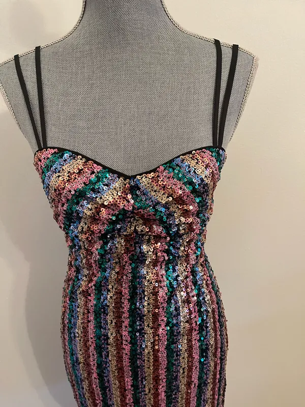 Lovers + Friends Mini Dress Sequin . Size XS - Image 9
