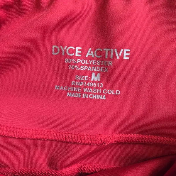DYCE Active Red Cropped Leggings Womens Medium Athleisure Gym Yoga Pockets - Image 3