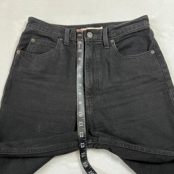 Levi's 70s High Straight Jeans Size 27 Raw Hem Grunge Whimsigoth Casual Classic - Image 9