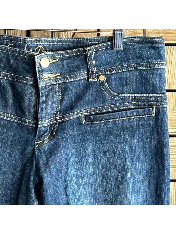 Cache Premium Womens Denim Jeans 8 Boot Cut Medium Wash Low Rise - Image 2