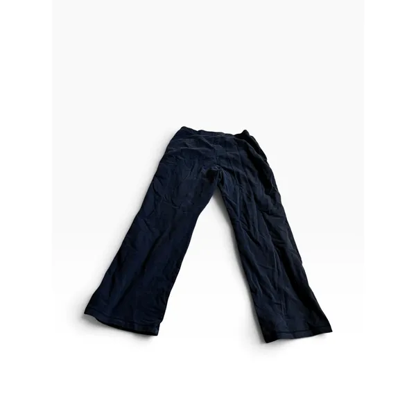 L.L. Bean Sweatpants Large Navy Blue Wide Leg Drawstring Loungewear 275705 - Image 2