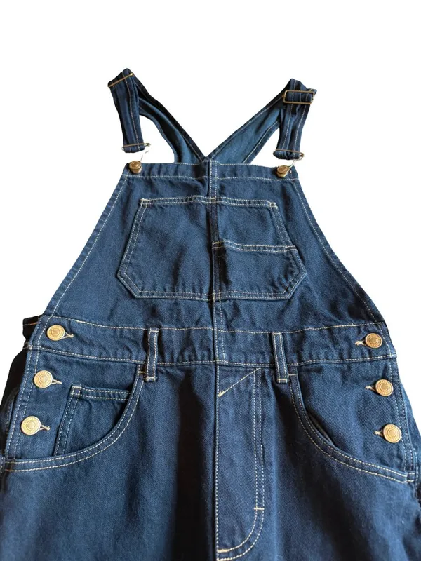We The Free Navy Blue Cotton Overalls Pants Classic Layering Size XS Women's - Image 2
