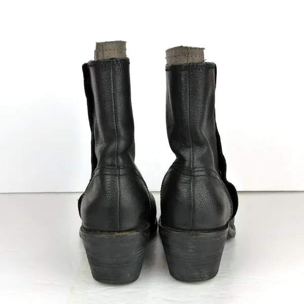 Luxury Rebel Beck Military Boots Women 38.5 8.5US Black Leather Moto Sleaze Rock - Image 9