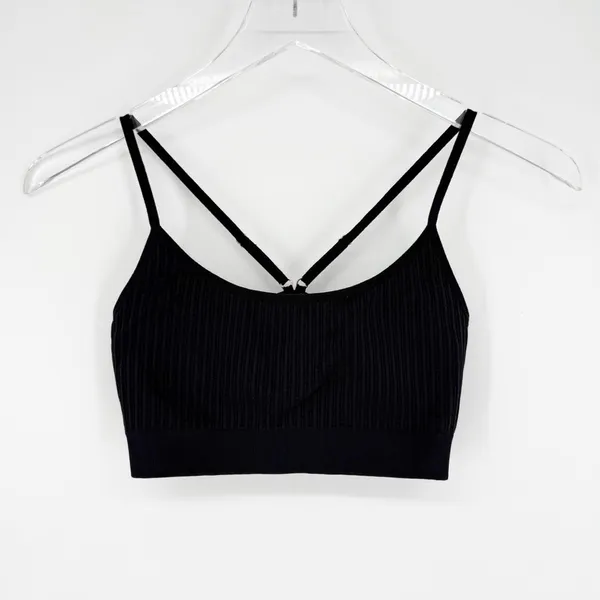 Spiritual Gangster Wide Rib Low Impact Pullover Sports Bra‎ Women's M/L Black - Image 2