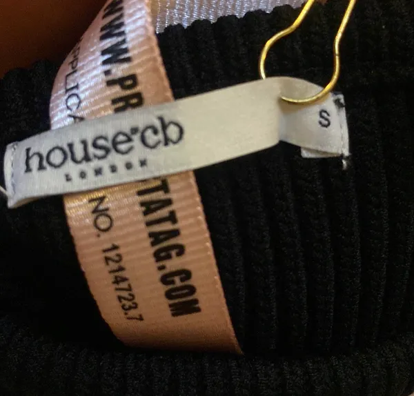 House Of CB Mischa Ribbed Knit Bralette in Black size S - Image 4