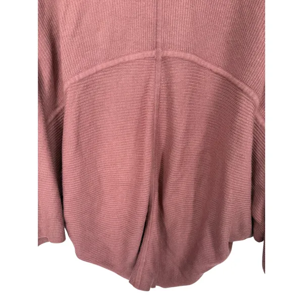 Lululemon Women's Cashlu Knit Textured Wrap Rose Pink Cardigan Sweater Size M/L - Image 10
