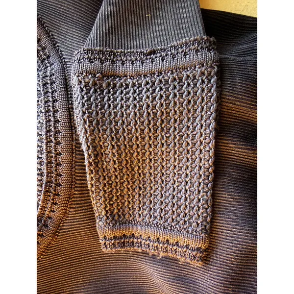 Vtg Angela Lanza for Jonathan Phillips Navy Long Sleeve Knit Dress Womens - Image 4