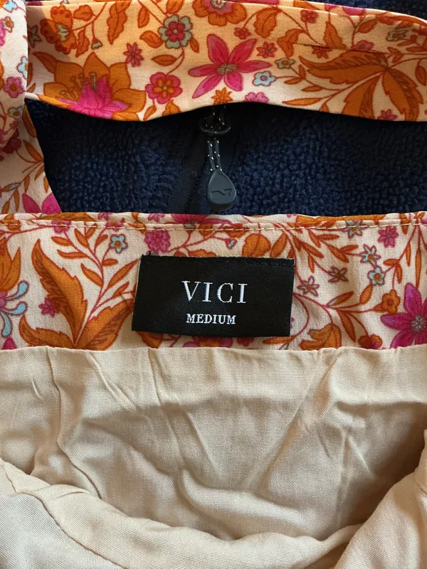 VICI Floral Sundress | Medium | Pink & Orange Boho Summer Dress - Image 4