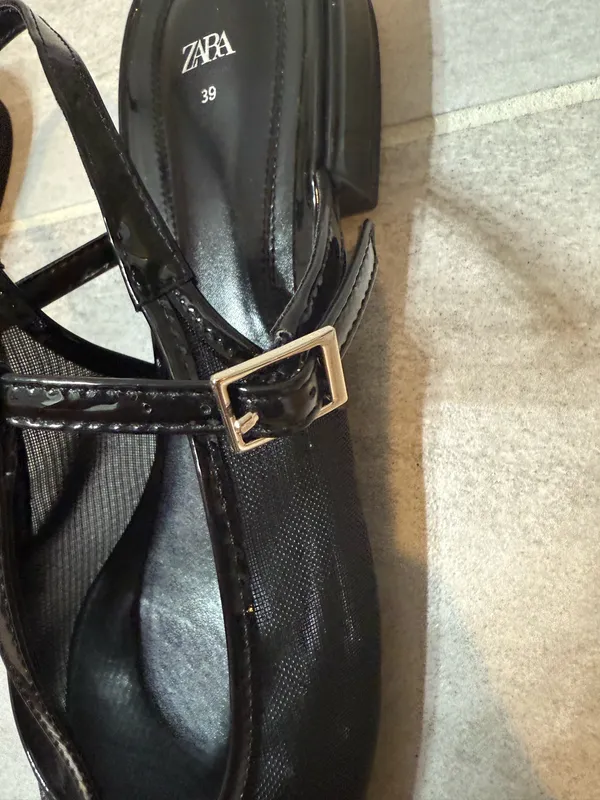 Never worn Zara Black Mesh Flats - Image 7