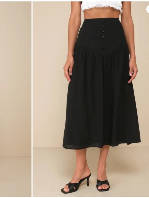 LULU's Sexy Bohemian Vacation Music Festival Brunch Casual Resort Midi Skirt - Image 2