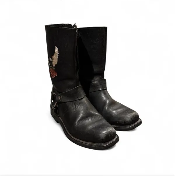 Women’s Harley-Davidson Riding Boots Black Leather 8.5 - Image 4