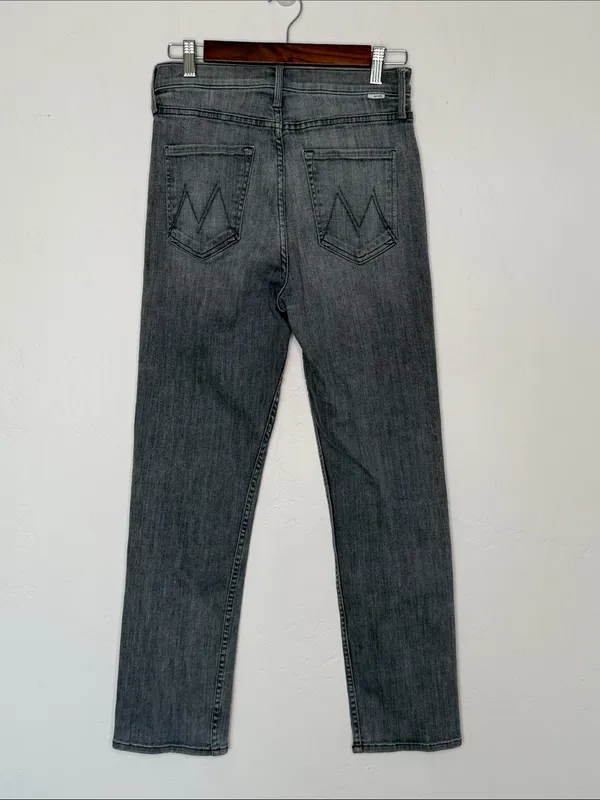 MOTHER The Tomcat Ankle Jeans All Nighter Gray High Rise Straight Size 28 - Image 6