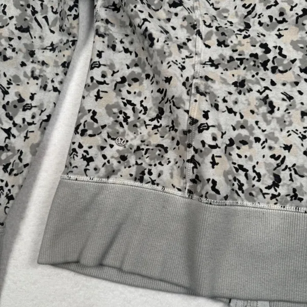 Lululemon After Asana Hoodie Not So Petite‎ Fleur Silver Spoon Womens 8 Gray - Image 6