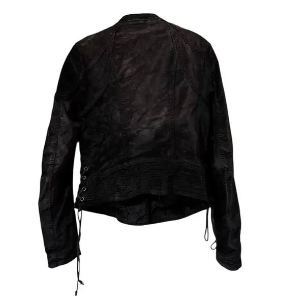 Free People We The Free Women Sz Small Moto Biker Jacket‎ Zip Pockets Streetwear - Image 2
