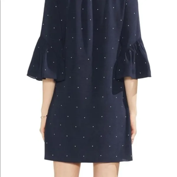Vince camuto blue polka‎ dot dress with bell sleeves 12 - Image 4