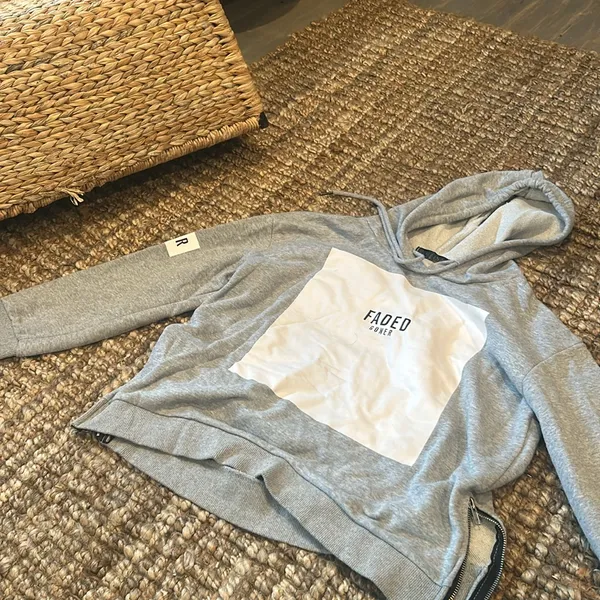 NANA “Faded Goner” Graphic Printed Grey Hoodie Size Small - Image 2