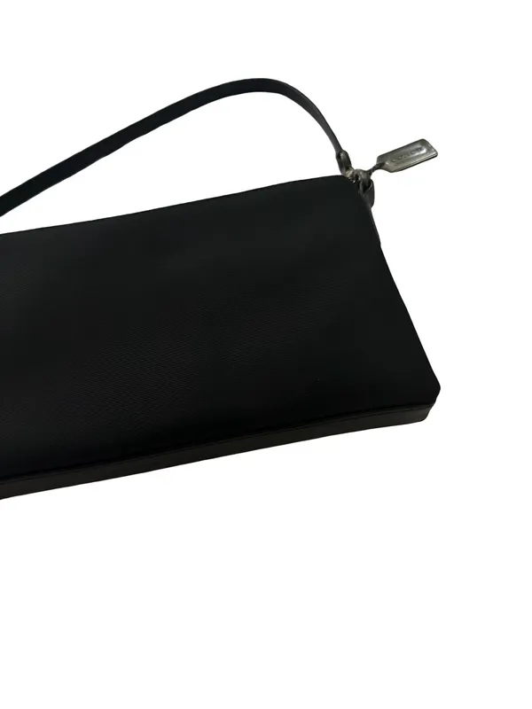 Coach Mercer Demi Black Canvas Leather Trim Demi Shoulder Bag Gunmetal Women's - Image 11