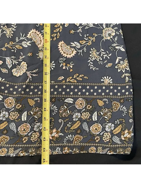 Bohme Maxi Dress Blue Paisley Cottagecore Spaghetti Strap Medium - Image 6