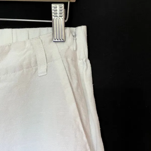 J.Jill white wide leg linen rayon pants women's‎ size medium summer style light - Image 5