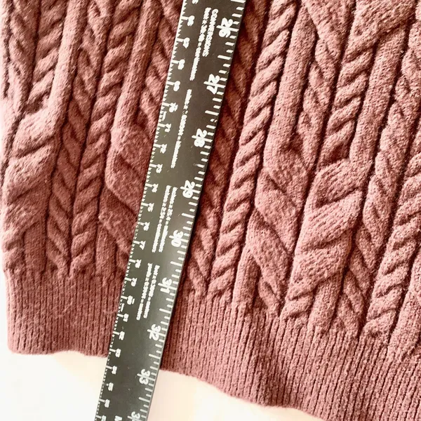 Princess Polly Dominika Mini Dress Womens Size S/M Brown One Shoulder Cable Knit - Image 3
