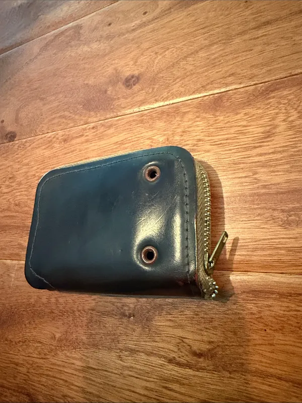 Vintage Non-Signe Genuine Cowhide 12-Key Zip Wallet Pouch - Image 6