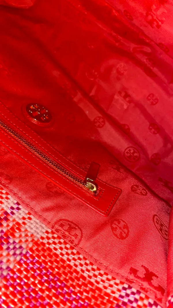 Tory Burch Pink Plaid Tote - Image 9