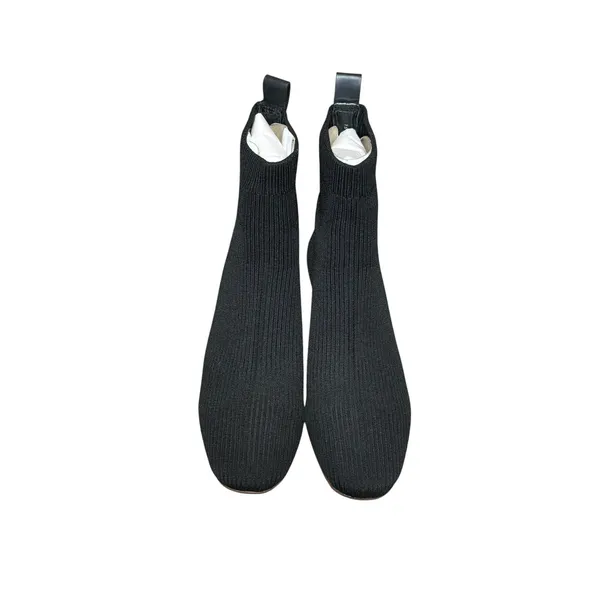 Everlane The Glove Boot Black Knit Sock Ankle Boots Block Heel Women’s 7.5 - Image 2