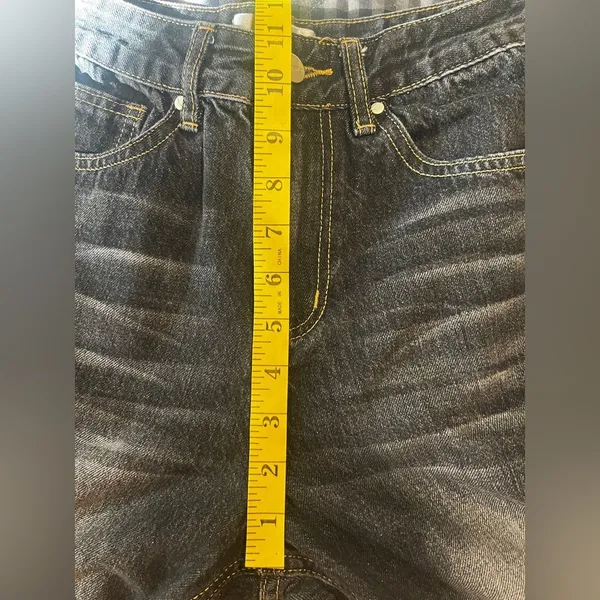 Terra Incognita Denim Black Washed Flared Bell Bottoms Unisex Size Xs - Image 6