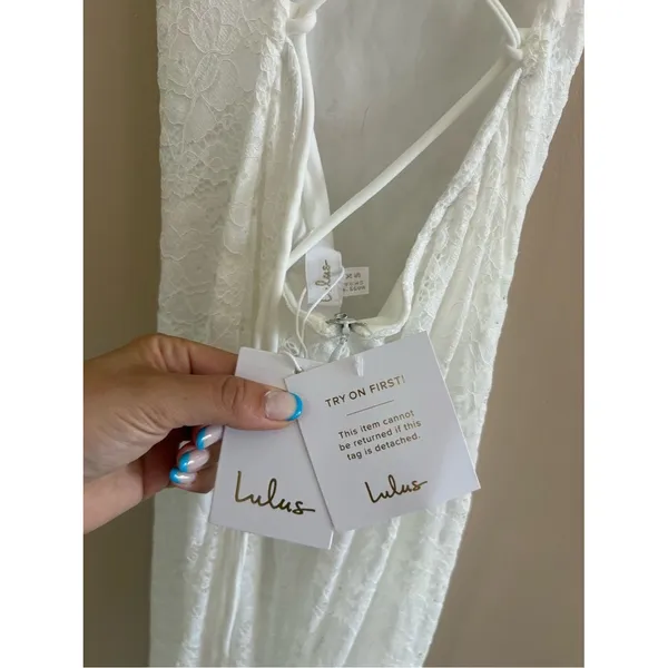 Lulus Perfectly Beloved White Lace Sleeveless Lace-Up Maxi Dress Size XS Wedding - Image 6