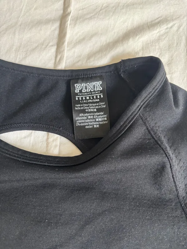 Black PINK Open-Back Athletic Tee - Image 3