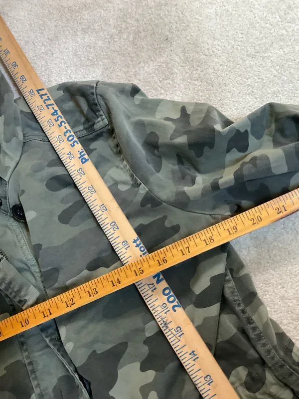 Lucky Brand Camo Coat Green Parka Anorak Jacket Women’s - Image 3