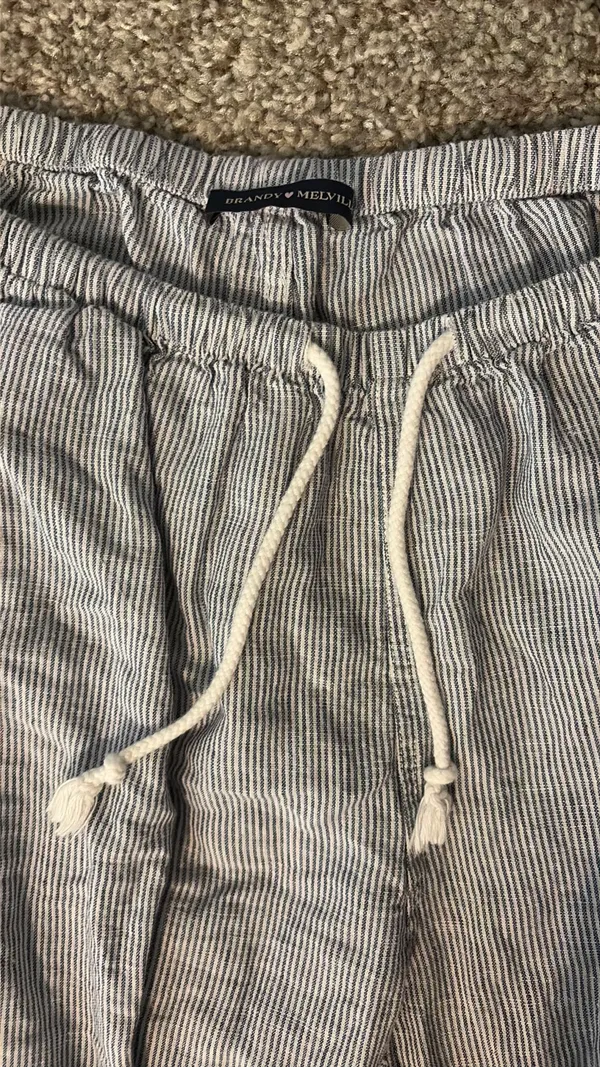 Brandy Melville Striped Linen Pants - Image 2