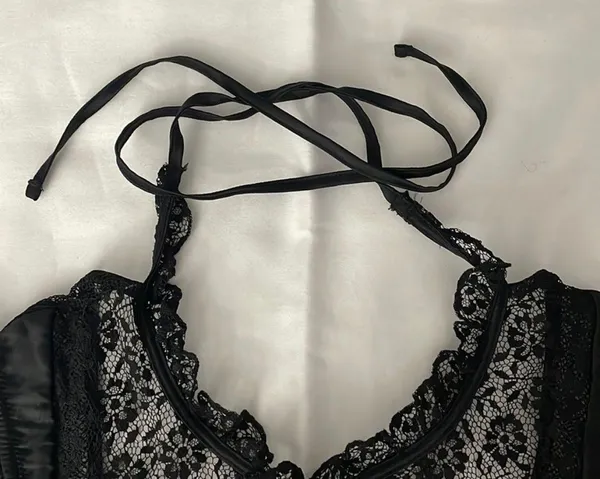 Victoria's Secret Satin & Lace Bra Top Crop Top 32C - Image 3