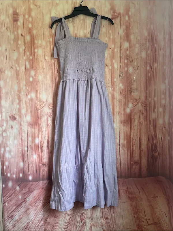 Lost + Wander Angel In Disguise Maxi Dress Lavender Purple Smocked Cotton M - Image 2