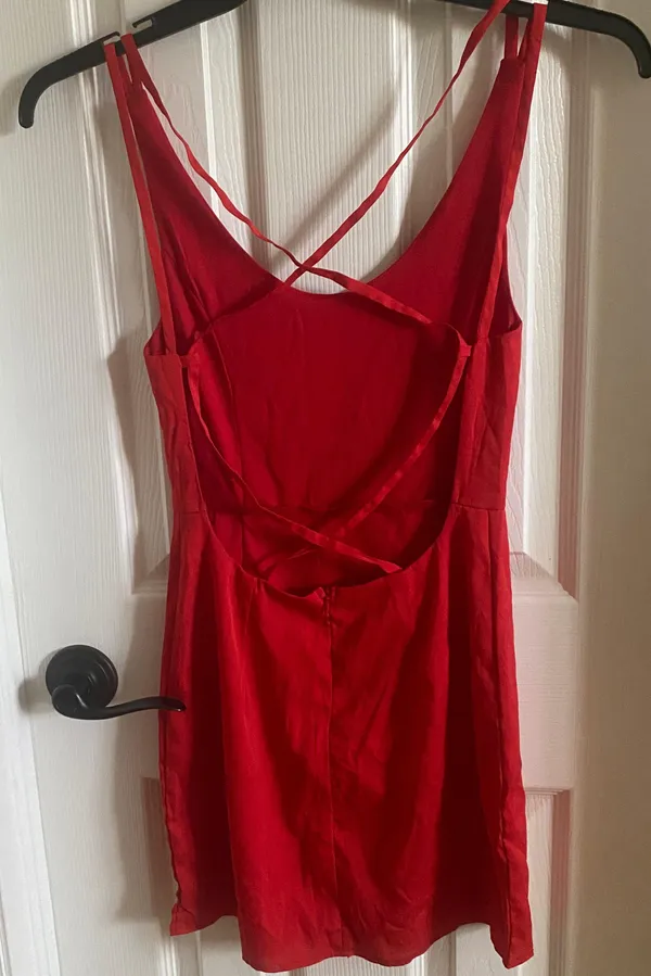 Tobi Red Mini Dress - Image 6